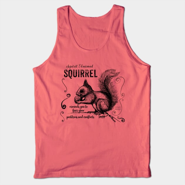 Spirit animal - squirrel black Tank Top by mnutz
